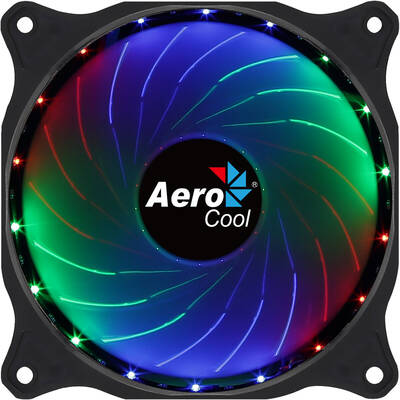 Aerocool Ventilator COSMO12FRGB 12cm LED RGB Molex Connector Silent Black
