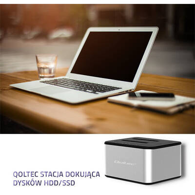 Docking Station Qoltec 5316 2x HDD / SSD docking station | 2.5 "/3.5" SATA | USB 3.0 | Clonning