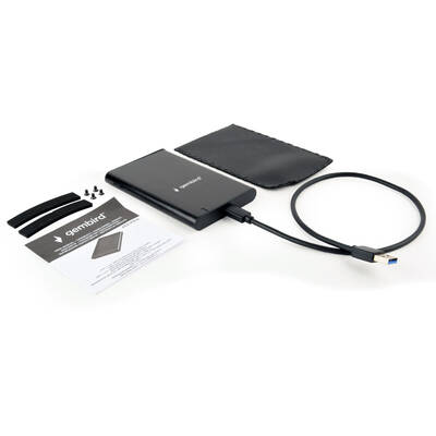 Rack Gembird EE2-U3S-6 storage drive enclosure HDD/SSD enclosure Black 2.5"