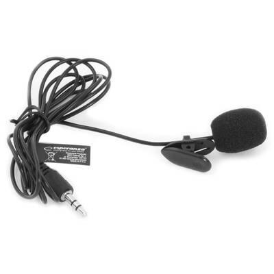 Microfon Esperanza EH178 Microphone with clip Black
