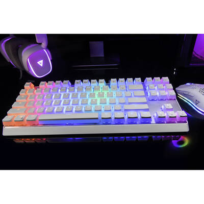 Tastatura Modecom Volcano Lanparty Pudding Edition RGB (Outemu Blue) Mechanical , White