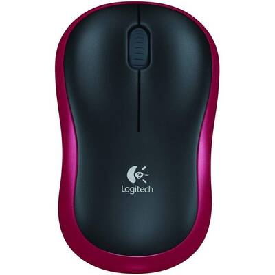 Mouse LOGITECH M185, Wireless, Red