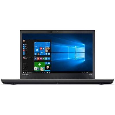 Laptop Lenovo ThinkPad T470 14 inch Full HD Intel Core i5-7200U 8GB DDR4 256GB SSD FPR Windows 10 Pro Black