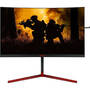Monitor AOC LED Gaming AG273QCG Curbat 27 inch 2K 1 ms Black-Red G-Sync 165Hz