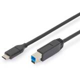 Assmann Cablu Date USB 3.1 Gen.2 SuperSpeed+ 10Gbps Type USB C/B M/M black 1,8m