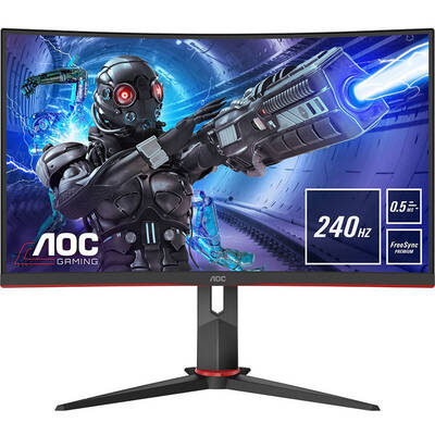 Monitor AOC LED Gaming C27G2ZE/BK Curbat 27 inch 0.5 ms Negru FreeSync Premium 240 Hz