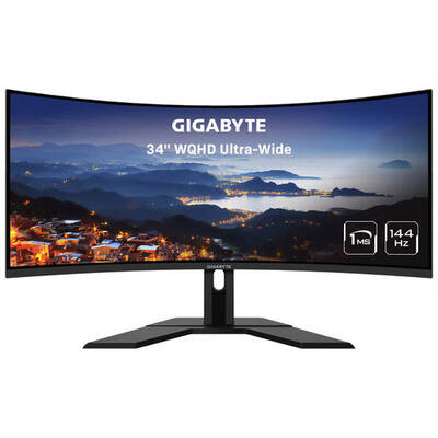 Monitor GIGABYTE Gaming G34WQC Curbat 34 inch 1 ms 144Hz FreeSync Premium Pro