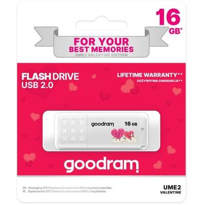 Memorie USB GOODRAM UME2 16GB USB 2.0 White Valentine