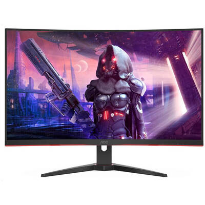 Monitor AOC LED Gaming CQ32G2SE/BK Curbat 31.5 inch 1 ms Negru FreeSync Premium 165 Hz