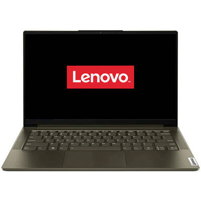 Ultrabook Lenovo 14'' Yoga Slim 7 14ITL05, FHD IPS, Procesor Intel Core i5-1135G7 (8M Cache, up to 4.20 GHz), 16GB DDR4, 1TB SSD, Intel Iris Xe, No OS, Dark Moss, Aluminium