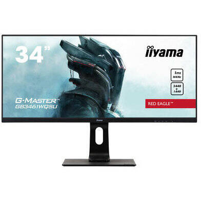 Monitor IIyama Gaming G-Master Red Eagle GB3461WQSU-B1 34 inch 1 ms Negru FreeSync Premium HDR 144 Hz