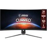 Monitor MSI LED Gaming Curbat MPG ARTYMIS 343CQR 34 inch UWQHD VA 4ms 165Hz Black