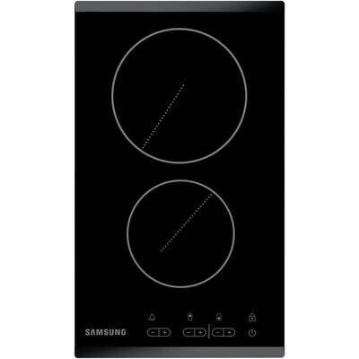 Plita Samsung incorporabila C21RJAN, Vitroceramica, 2 zone de gatire, Control touch, 30 cm, Negru