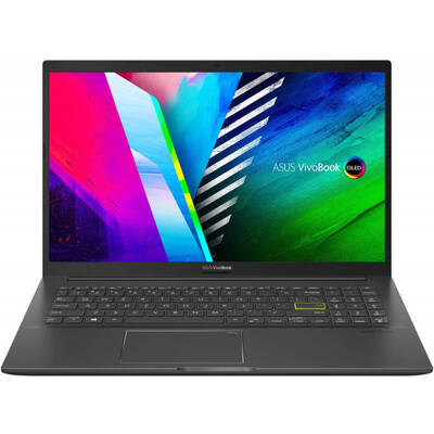 Laptop Asus 15.6'' VivoBook 15 OLED K513EA, FHD, Procesor Intel Core i7-1165G7 (12M Cache, up to 4.70 GHz, with IPU), 8GB DDR4, 512GB SSD, Intel Iris Xe, No OS, Indie Black
