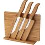 Lamart LT2056 Set de cuțite din ceramică cu tocator, suport și mânere din bambus