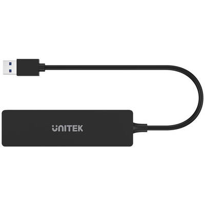 Hub USB UNITEK Q4+ USB 3.2 Gen 1 (3.1 Gen 1) Type-A 5000 Mbit/s Black