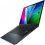 Laptop Asus 14'' Vivobook Pro 14 OLED M3401QC, 2.8K 90Hz, Procesor AMD Ryzen 7 5800H (16M Cache, up to 4.4 GHz), 16GB DDR4, 512GB SSD, GeForce RTX 3050 4GB, No OS, Quiet Blue