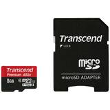 Card de Memorie Transcend microSDHC 8GB Class 10 UHS-I 400x + SD Adapter