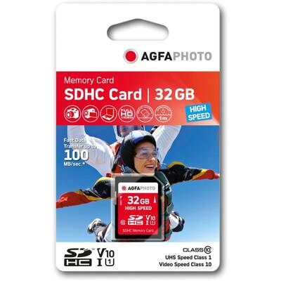 Card de Memorie AgfaPhoto SDHC 32GB High Speed Class 10 UHS I U1 V10