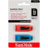 Memorie USB SanDisk Ultra 2Pack 32GB up to 100MB/s SDCZ48-032G-G462