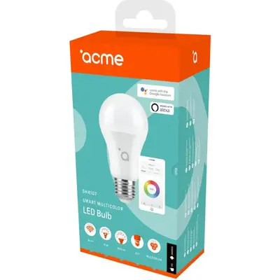 Acme Bec inteligent SH4107 cu LED-uri, E27, Alb Multicolor