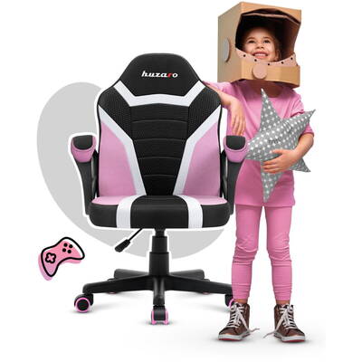 Scaun Gaming pentru copii Huzaro Ranger 1.0 Pink Mesh, Roz\ Negru
