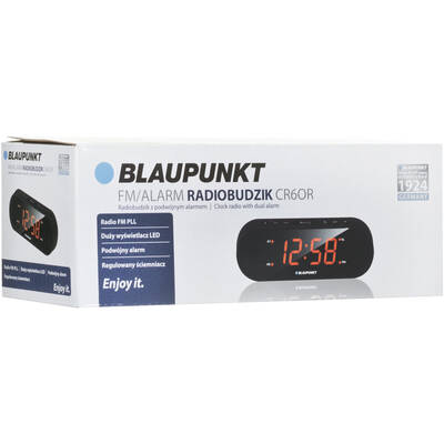 Mini-Sistem Audio Blaupunkt CR6OR- Ceas cu alarmă digital Negru