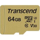 TS64GUSD500S microSDXC USD500S 64GB CL10 UHS-I U3 R/W 95/60MB/S+adapter