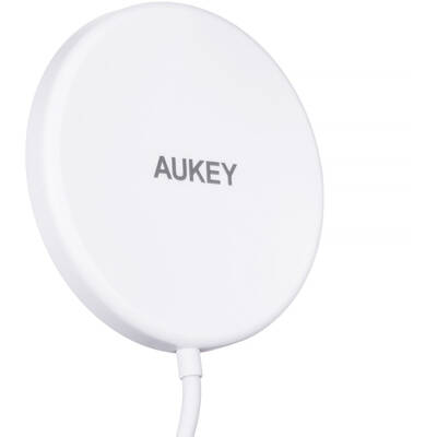 Incarcator wireless AUKEY Aircore 15W magnetic certificat Qi LC-A1 alb