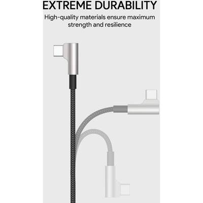 Aukey Cablu Date CB-CMD33 Nylon cables USB - USB C | 2m | 90° | 3A | 60W PD | 20V (2 pcs.)