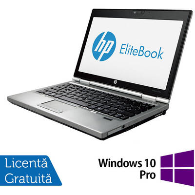 Laptop Laptop HP EliteBook 2570p, Intel Core i5-3320M 2.60GHz, 4GB DDR3, 240GB SSD, Fara Webcam, 12.5 Inch + Windows 10 Pro