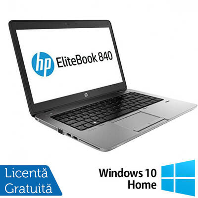 Laptop Laptop HP EliteBook 840 G1, Intel Core i5-4200U 1.60GHz, 4GB DDR3, 120GB SSD, 14 Inch, Webcam + Windows 10 Home