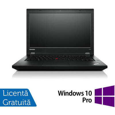 Laptop Laptop LENOVO ThinkPad L450, Intel Core i5-4300U 1.90GHz, 4GB DDR3, 120GB SSD, 14 Inch, Webcam + Windows 10 Pro