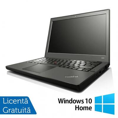 Laptop Laptop Lenovo Thinkpad x240, Intel Core i5-4300U 1.90GHz, 8GB DDR3, 240GB SSD, 12.5 Inch, Webcam + Windows 10 Home
