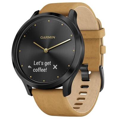 Smartwatch Garmin vivomove HR Premium Negru/tan