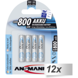 Ansmann Acumulator/Incarcator 12x4 maxE NiMH bat. Micro AAA 800 mAh
