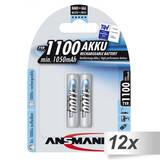 Ansmann Acumulator/Incarcator 12x2 NiMH bat. 1100 Micro AAA 1050 mAh