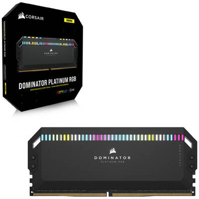 Memorie RAM Corsair Dominator Platinum RGB Black 32GB DDR5 5600MHz CL36 Dual Channel Kit