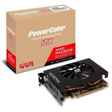 Placa Video POWERCOLOR AMD Radeon RX-6500XT ITX 4GB GDDR6 64bit