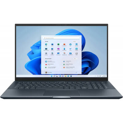 Ultrabook Asus 15.6'' ZenBook Pro 15 OLED UM5500QE, FHD Touch, Procesor AMD Ryzen 7 5800H (16M Cache, up to 4.4 GHz), 16GB DDR4X, 1TB SSD, GeForce RTX 3050 Ti, Win 11 Pro, Pine Grey