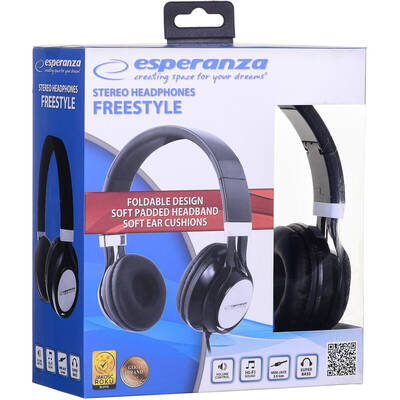 Casti Bluetooth Esperanza EH159B  Bandă pentru cap Muzică Negru, Albastru, Argintiu