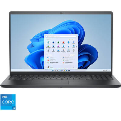 Laptop Dell 15.6'' Vostro 3510 (seria 3000), FHD, Procesor Intel Core i5-1135G7 (8M Cache, up to 4.20 GHz), 8GB DDR4, 512GB SSD, GeForce MX350 2GB, Win 11 Pro, Carbon Black, 3Yr BOS