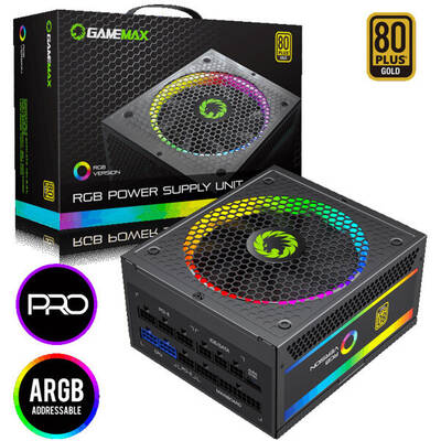 Sursa PC Gamemax RGB-750 Pro, 80+ Gold, 750W