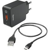 incarcator QC3.0 + Micro-USB-Cable, 1,5m, black