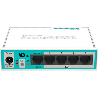 Router MIKROTIK Ethernet hEX lite RB750r2, 5 x 10/100 Mbps, PoE in