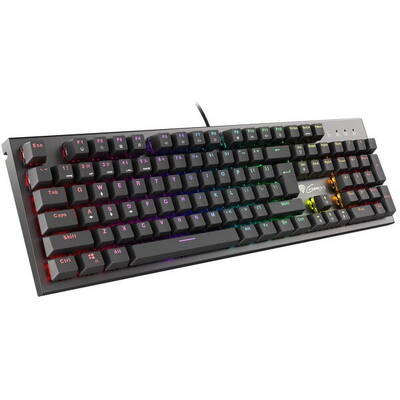 Tastatura Genesis Gaming Mecanica Thor 300, Switchuri Outemu Red, RGB LED, USB, Layout US (Negru)