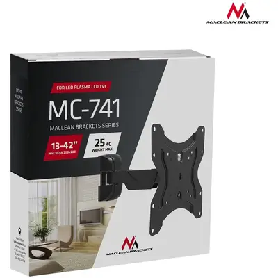 Suport TV / Monitor MACLEAN MC-741 Pentru TV sau Monitor 13-42'' 25kg Negru