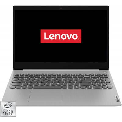 Laptop Lenovo 15.6'' IdeaPad 3 15IIL05, FHD, Procesor Intel Core i7-1065G7 (8M Cache, up to 3.90 GHz), 8GB DDR4, 512GB SSD, Intel Iris Plus, No OS, Platinum Grey