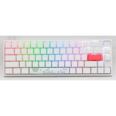 Tastatura Ducky Gaming One 2 SF Pure White RGB Cherry MX Silent Red Mecanica