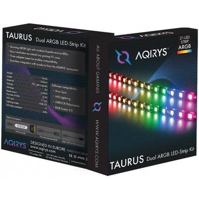 Modding PC AQIRYS Kit Dual ARGB LED-Strip Taurus